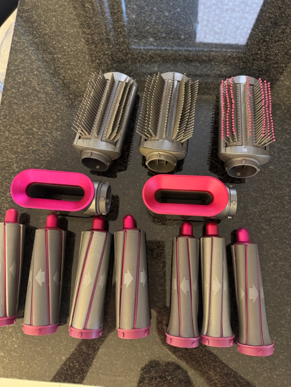 Dyson Pink and Gray Airwrap Styling Attachment Set